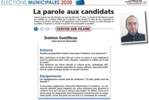 Lire la suite à propos de l’article La parole aux candidats (Journal de Vitré)