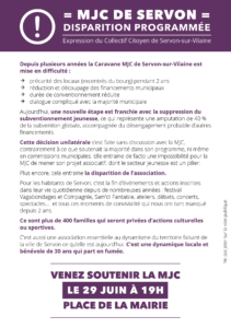 Lire la suite à propos de l’article MJC de servon : Disparition programmée