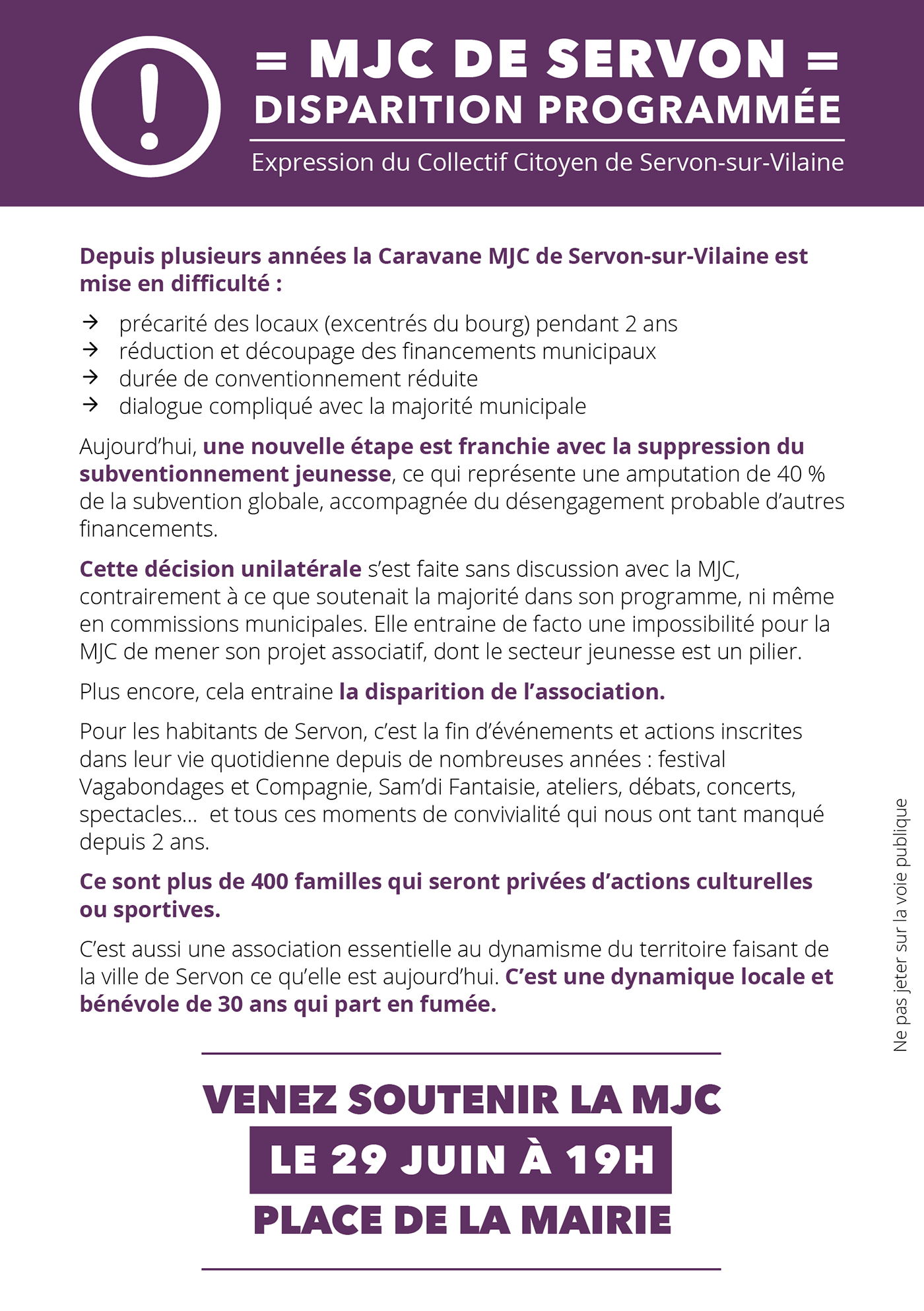 MJC de Servon : Disparition programmée