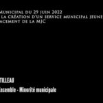 Conseil municipal du 29 juin 2022